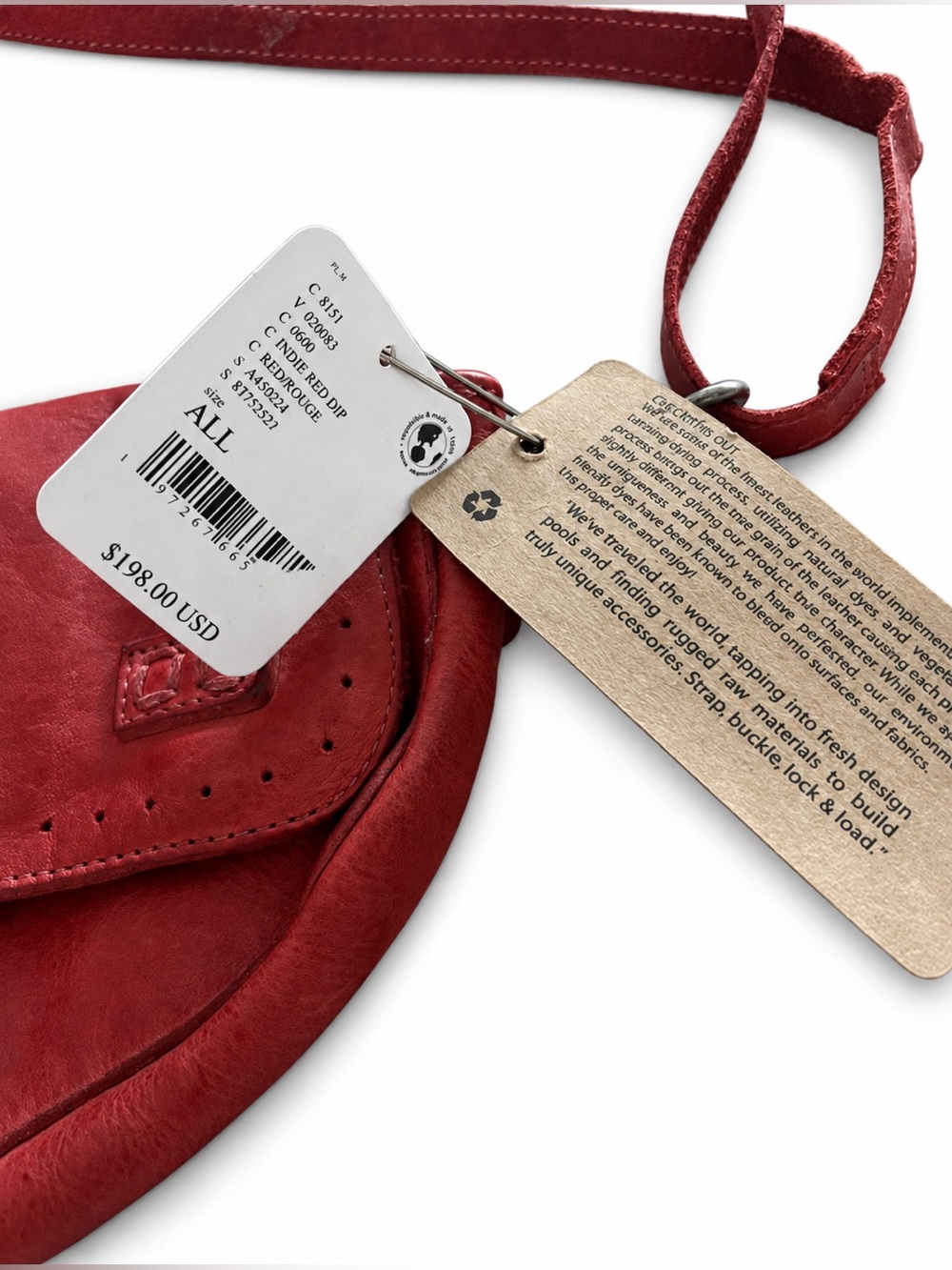 BED|STÜ Priscilla Indie Red Dip Leather Crossbody Bag NWT